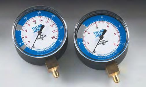 RECO YELLOW JACKET HVAC&R 3-1/8" MECHANICAL VACUUM HOS VALS AND PARTS Full range mechanical Bourdon tube steel gauges for determining system vacuum is more accurate than a compound gauge.