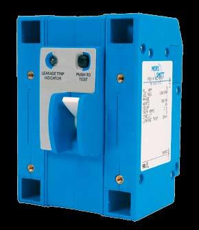 - Ground fault Datasheet protection device Features Blue housing 1-3 poles plus neutral 7-100mA Preciese, temperature independent operation Choise of time delays, terminals and actuator colours