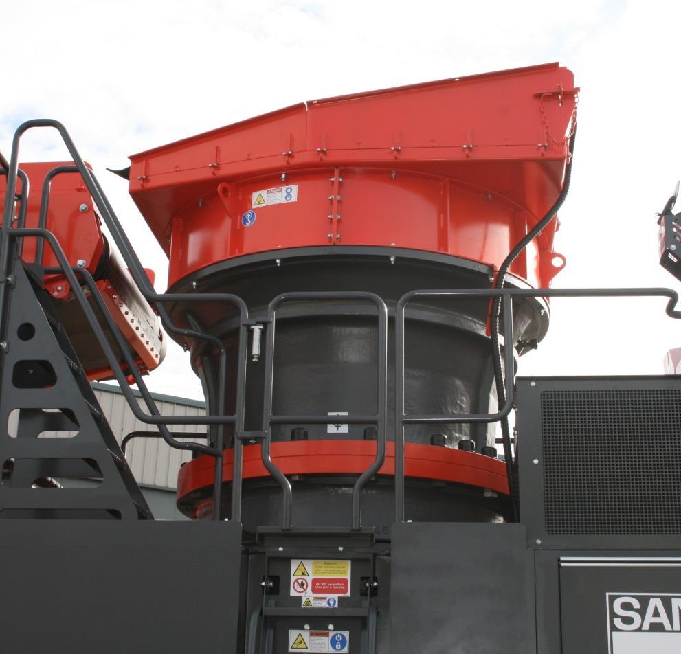 UNIQUE CRUSHER DESIGN The S type can accept a feed size up to 90% larger than current