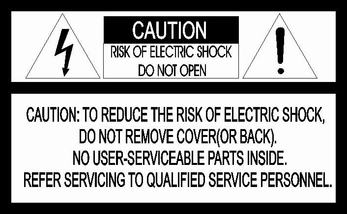 CAUTION EXPLANATION OF GRAPHICAL SYMBOLS The lightning flash with arrowhead symbol, within an equilateral triangle, is intended to alert the user to the presence of uninsulated dangerous voltage