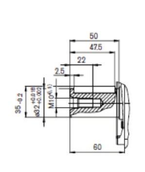 Size 100 S Splined shaft 1 1/2" 17T 12/24DP 1) (SAE J744) P Parallel shaft key DIN 6885, A12x8x68 Variable