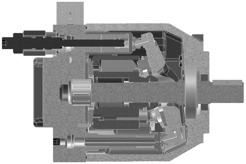 AH Series Variable Displacement Piston Pump Feature High Pressure Nominal Pressure : 27.5 MPa { kgf/cm 2 } High Rotation Max. 3 r/min {rpm} (AH) Max Pressure : 3.