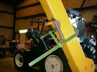 Align Boom Rest Hook with the line on Boom and clamp with large C-Clamp (See