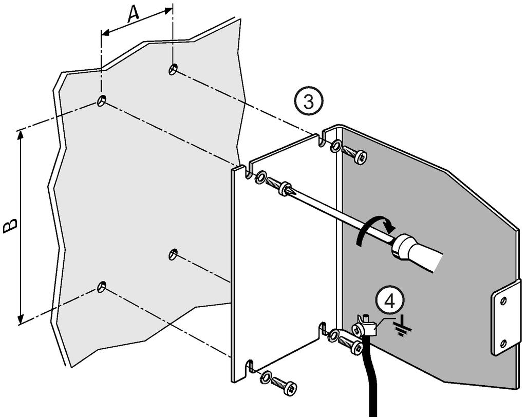 operating mechanisms for arduous conditions 1 2 Unscrew the cover from the door-coupling