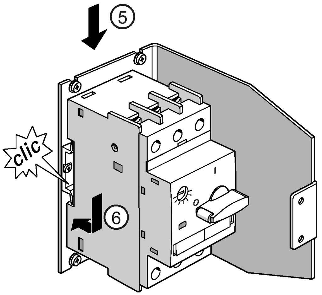 3 4 Screw the base of the door-coupling rotary operating mechanism tight to a level surface.