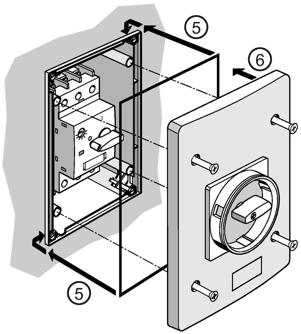 radius of the corners of R3 is required to mount the flush-mounting enclosure. The enclosure is 96 mm deep.