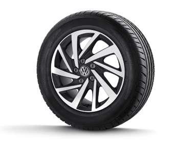 1), 3) Surface in silver with white spokes. With 255/45 R 18 tyre.