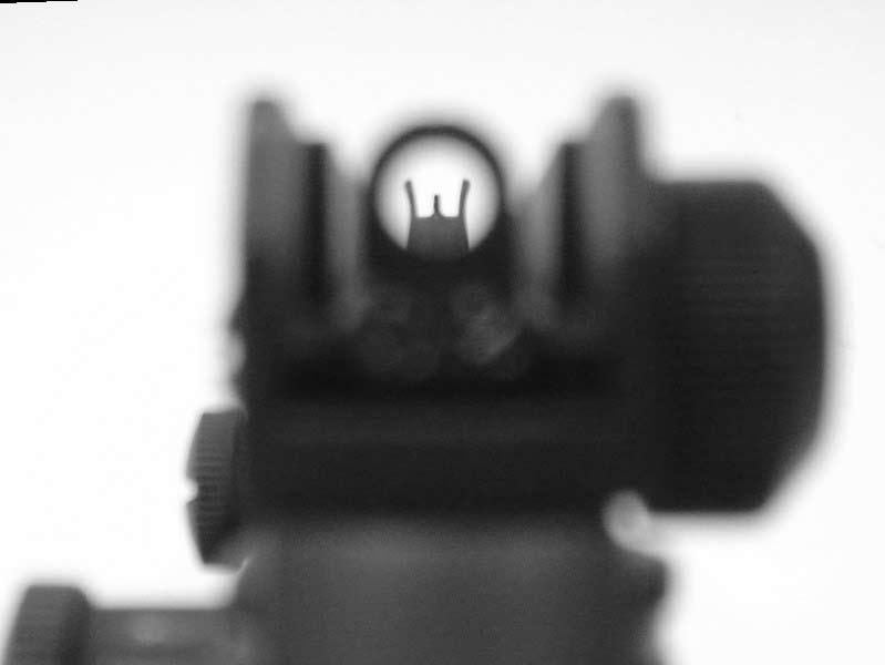 ADJUST REAR SIGHT PLACE FRONT SIGHT IN THE CENTER OF REAR SIGHT ROTATING