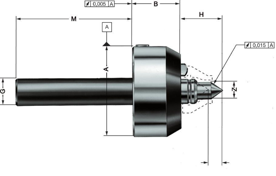 Technical features: - hydraulic pressure compensation provides a uniform clamping force also on uneven faces of workpieces - the spring loaded centre provides a longitudinal workpiece stop on the