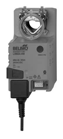LMB24-HM (10P-HM), VAV Retrofit Actuators A pplication The -HM series of actuators are intended for retrofit of Belimo LM24-M and LM24-10P-M actuators used in OEM VAV controllers that have reached