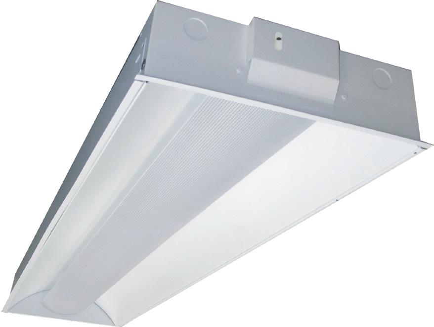 BRA Recessed fluorescent 1x4 Low profile construction dedicated to T5 or T8 lamping is ideal for shallow plenum spaces.