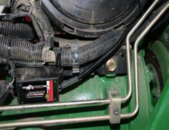 Use zip ties to secure the Rapid Power cable to the tractor wiring harness.