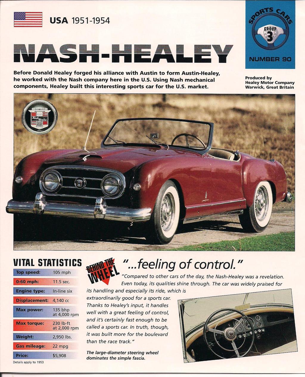 APRIL 2010 358 NEWSLETTER Registry update We now have know of a total of 358 Nash Healeys.
