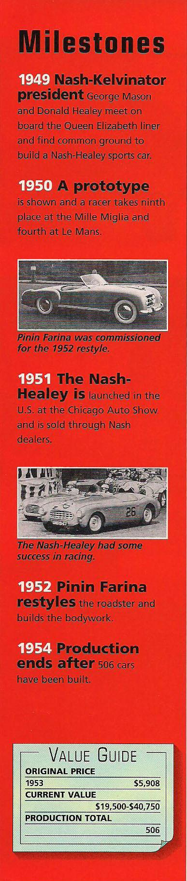 In order to continue to receive your complimentary copy of this newsletter, you must register your Nash Healey.