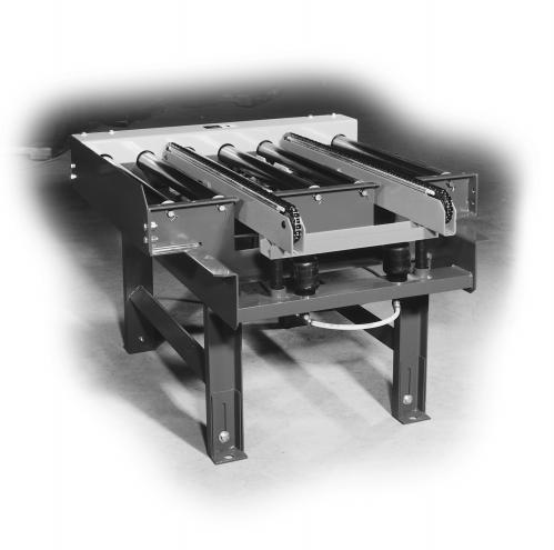 are used to transfer products 90 onto an adjacent conveyor. They are ideal for pallets or other products with a sturdy conveying surface.
