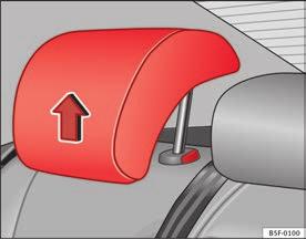 Safe driving 15 Correct adjustment of rear seat head restraints Properly adjusted head restraints are an important part of the passenger protection and can reduce the risk of injuries in most