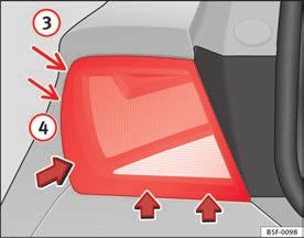 Changing tail light bulbs (on side panel) Overview of tail lights Rear lights on the side panel Turn signal PY21W NA LL Side light and brake