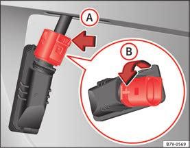 Rotate the bulb holder in the direction of arrow B and extract it with the bulb. 5. Replace the defective bulb with a new bulb with the same features. 6.
