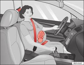 28 Seat belts Pregnant women must also fasten their seat belts properly The best protection for the unborn child is for the mother to wear the seat belt properly at all times during the pregnancy.