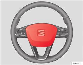 36 Airbag system Front airbags Description of front airbags The airbag system is not a substitute for the seat belts. The front airbag for the driver is located in the steering wheel Fig.