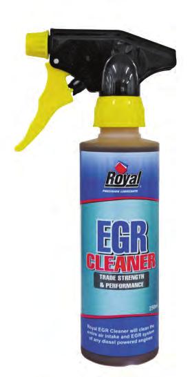 ADDITIVES EGR Cleaner Code: 6122 Royal Precision Lubricants EGR Cleaner has been developed to clean blocked or restricted EGR valves.