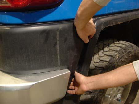 4. After removing all of the bolts, pop off the plastic bumper.
