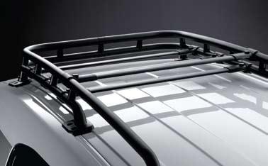2011 FJ Cruiser Exterior accessories Roof Rack The roof rack adds an off-road look and carries loads up to 150 lbs.