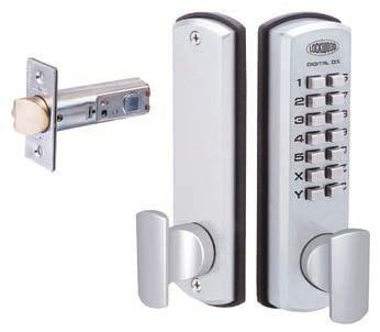 70mm and 127mm latches available separately on application Satin Chrome Brushed, Polished Brass Also available in double keypad version, which provides a keypad on each side of the door.