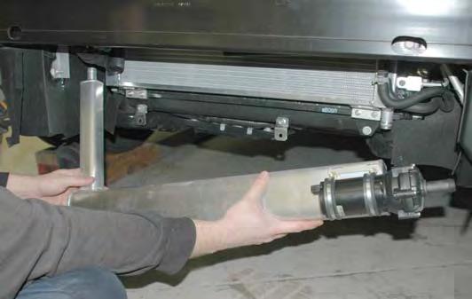 Mount the intercooler pump to the reservoir in this position using