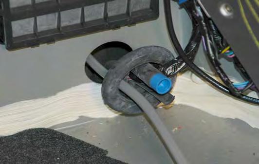 Install the cable using blue crimp/shrink connectors supplied. Connect the large BLACK wire to the Upper grey wire.