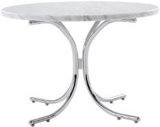 No: 489109 55 Design : 1959/1960 PANTON LOW LOUNGE TABLE H: 32 cm; L: 110 cm; W: 110 cm MDF, Powder coating Chrome plated castors Available in Black or