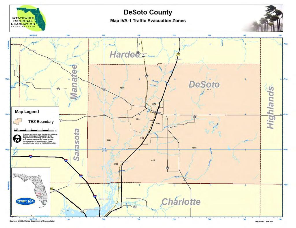 Map 1 DeSoto County Traffic