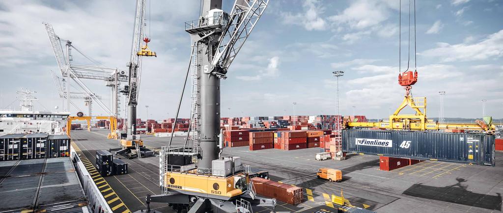 Versatile All-Rounder Liebherr s range of mobile harbour cranes (LHM) is extremely versatile making it an universal all-rounder.