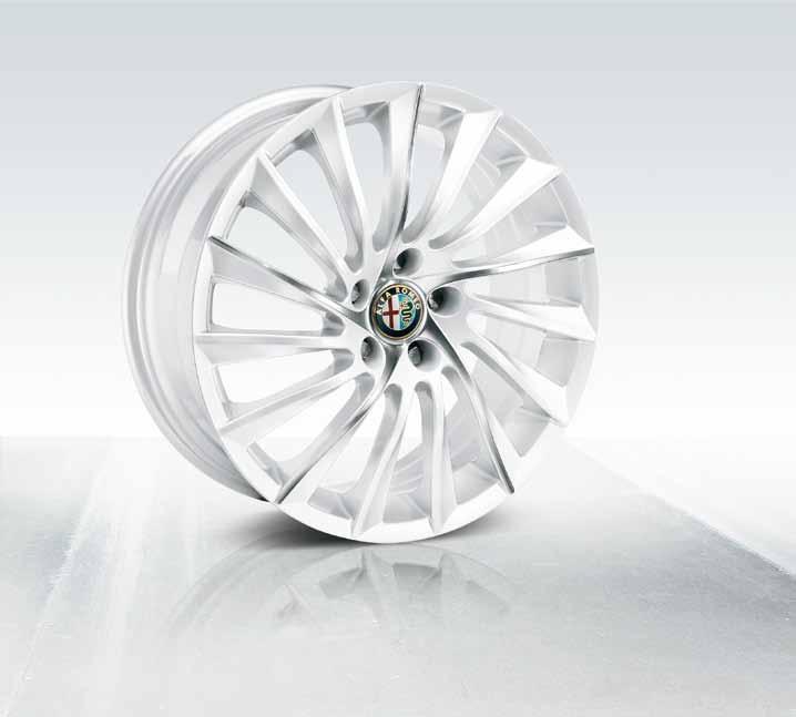 50903313 ALLOY WHEELS KIT 18 In brunex colour. Measurements: 7,5J x 18 (ET41). Requires 225/40 R18 Tyres. This Alfa Giulietta alloy wheel kit comprises of 4 wheel rims 71807264 and 4 Hub Cover Badges.