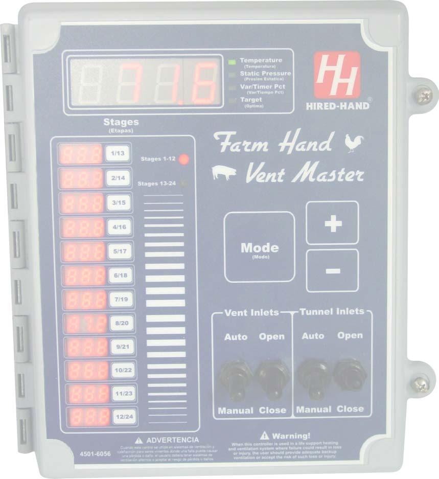 Farm Hand Vent Master 24 24 Stage Environmental Controller Hired Hand, Inc.