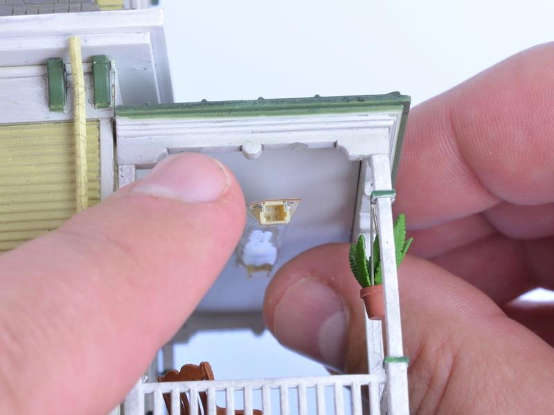 Before mounting the strip, make sure the connecting wires from the light strip will reach either to the next strip in a chain, or to the power source.