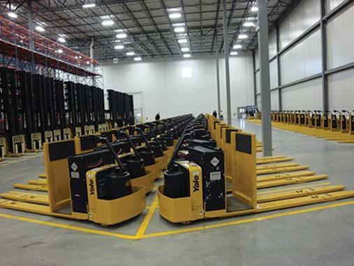 The Grid Impact from our Industry A Company A in an Industrial Park has 20 forklifts all equipped with 25kWh batteries. These forklifts will all be charged at a 1C charge rate during break periods.