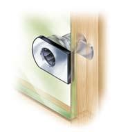 LOCKS LOCK SYSTEMS Glass Door s TYPE 300 SERIES Horizontal Mount Features For swing style doors Glass doors up to 3/8 thick 7/8 DIAMETER HOLE BORED IN GLASS CENTERED 7/8 FROM EDGE CAM MUST ROTATE
