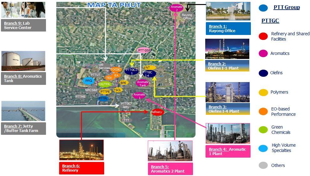 9 Strategic location of each plant in Map Ta Phut Industrial Complex These also benefit from location that