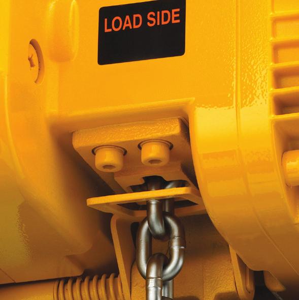 Load Sheave Upper/Lower Limit Switches 5 or 6 deep-groove pockets fully support the load chain