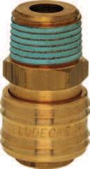 Quick Connect Coupings Series ES singe shut-off - The ORIGINAL Quick Connect Coupings of brass or brass MS 58 nicke-pate New hose barb for safe fit of hose an easy assemby Seeve esign protects the