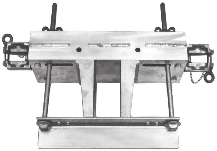 This bracket is used with steel arm yoke (above) where the steel arm is not