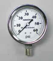 Pressure Guages 2½" Dial Ammonia Gauges Part# Range SKU Price W0160 0-60# 1152 $12.80 W0162 0-150# 1152 $12.80 W0164 0-400# 1152 $12.