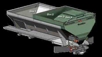 MultiBin Crop Nutrient Applicator on the L4000G4 The MultiBin increases efficiencies by consistently broadcasting materials from three or four bins, independently or together, for straight and