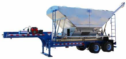 5 gallon hydraulic tank with temperature gauge, site glass, and large hydraulic filters, metal shot blasted and powder coated bright blue Trailer Mounted, Side Discharge Comes