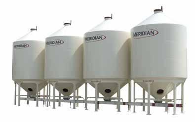 Meridian Bins Seedmax Bins Meridian s smooth-wall SeedMax Storage Bins have been designed specifically to accommodate any type of dry flowable seed products.