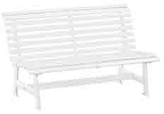 for uneven ground Pre-assembly, easy to assemble Weatherproof, easy to clean, UV-resistant 2-seater bench aluminium, pre-assembly New 03 107 11-5000 white 495499