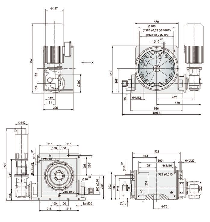 FREELY PROGRAMMABLE ROTARY TABLES CR/TH HEAVY DUTY ROTARY TABLE DIMENSIONS SEW gear motor (rotating) M K F R T A F A Optional shaft encoder for increased accuracy max.