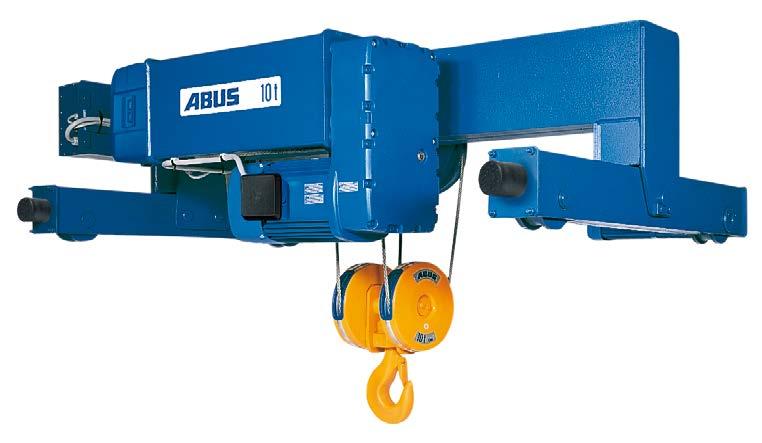 ABUS electric wire rope hoists for double-girder travelling cranes Load capacity: up to 63 t Type D Standard Crab