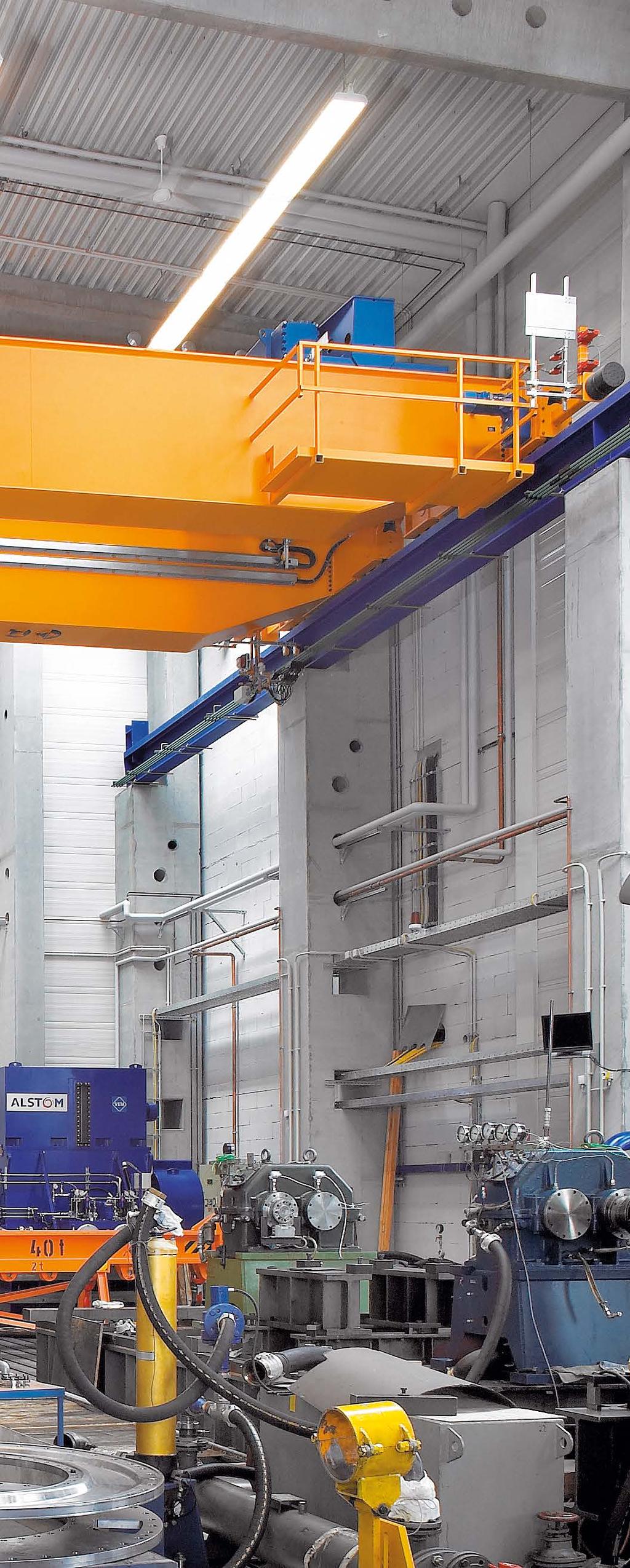 ABUS overhead travelling cranes can lift, handle and lower loads of up to 120 tonnes*.